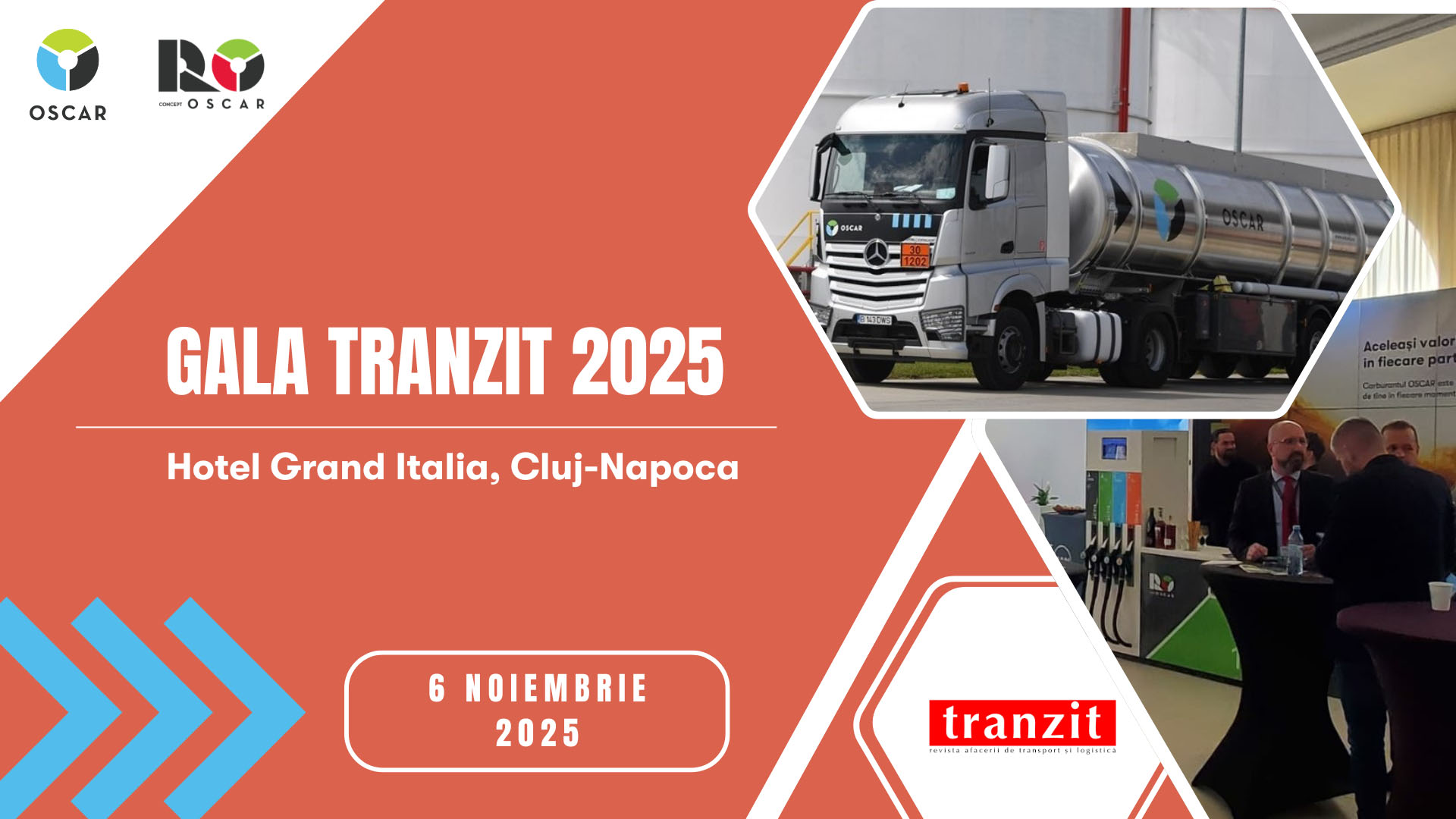 Suntem alături de cei ce duc România Tot Înainte în Transport – la Gala Tranzit 2025, Cluj-Napoca!